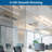 Linkable LED Linear Fixture With Direct/Indirect Lighting, 3000K-5000K CCT Selectable, Dimmable Suspended Commercial Light For Offices, Schools & Retail (35W Down + 15W Up, Energy Efficient)