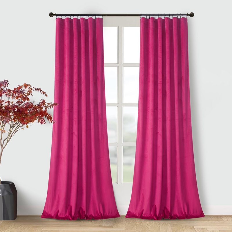52"W Berry 2 Panels Luxury Decor Blackout Curtains Drapes, 132.08cm Width x 160cm Drop