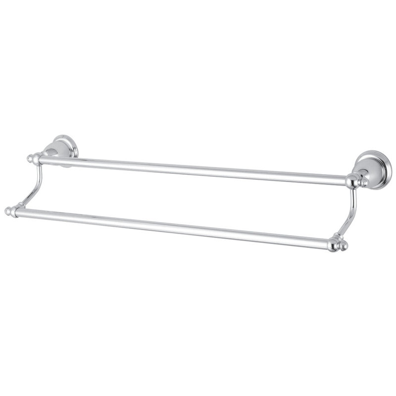 Barre à serviettes double 24 po Kingston, Chrome poli