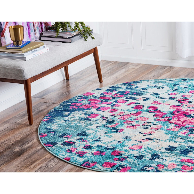 Meadow Abstract Indoor Rug, Round 8'