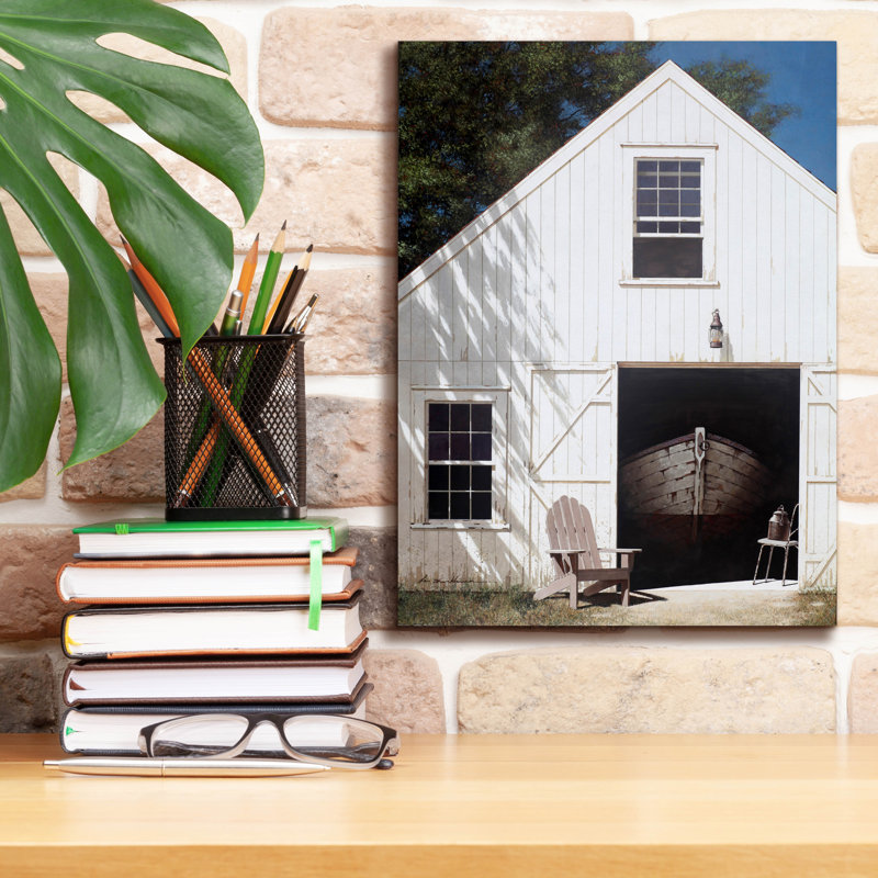 «The Barn» par Zhen-Huan Lu, art mural sur toile, H 16 po x l 12 po x P 0,75 po