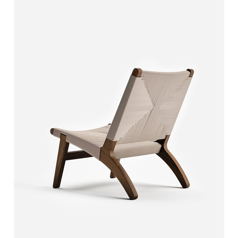 Masaya Lounge Chair, Coffee/Khaki Cross Braided Cord