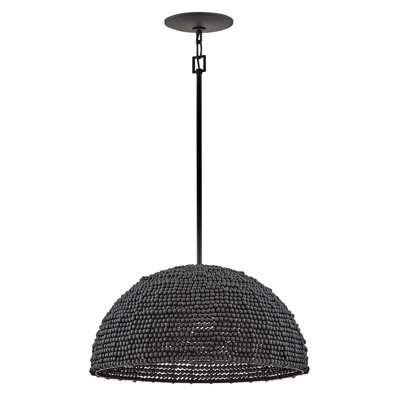 Dalia 1-Light Wooden Bead Dome Convertible Pendant