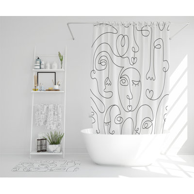 Nehamiah Polyester Shower Curtain Set