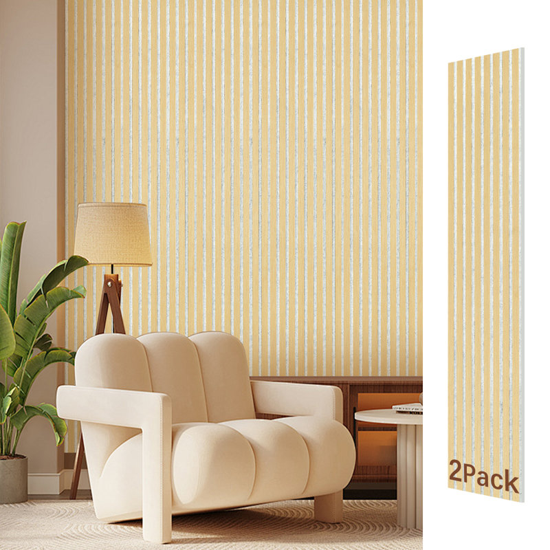 Accoustic wall panels 94.5"x12.6" Engineered Wood, Natural