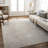 Don Abstract Machine Woven Polyester Area Rug in Gray/Slate/Beige-1739245075