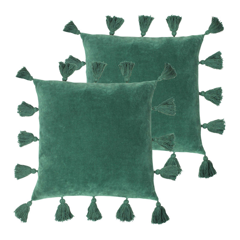 Square Cushion, 45cm H x 45cm W x 24cm D, Juniper Green