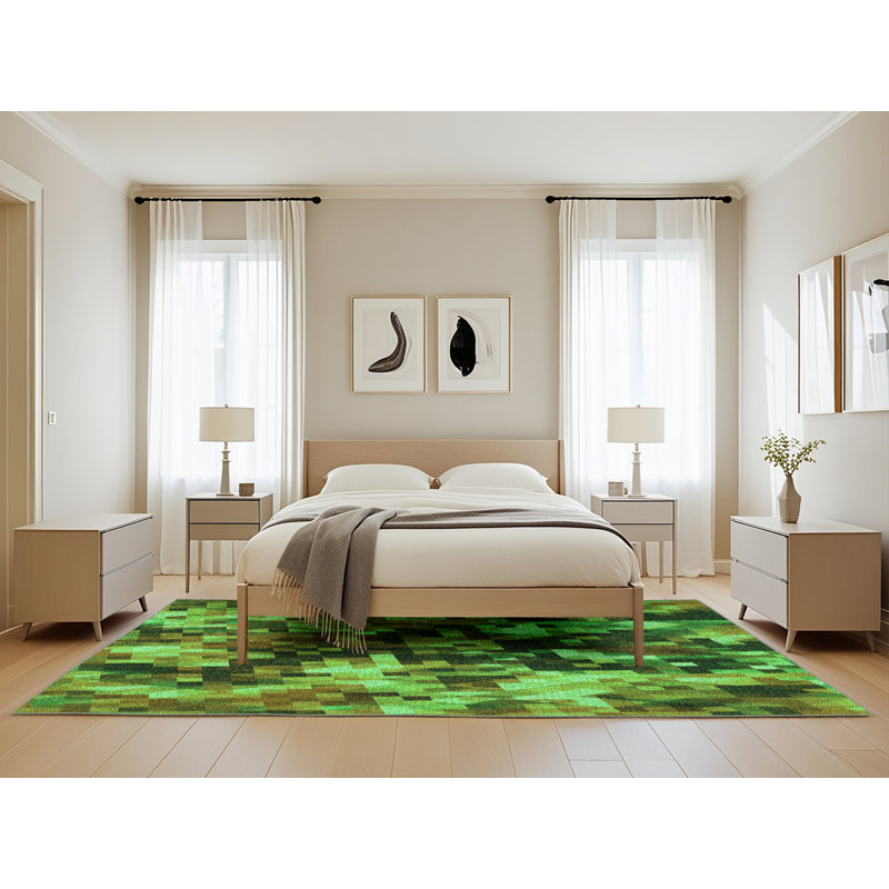 Abstract Indoor Rug, Rectangle 5' x 8'