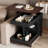 U-Can Adjustable End Table with Wheels, Modern Multifunctional Sofa Side Table with Lift-Top, 360°Rotating Top and Storage Space for Living Room, Small Space-577522569