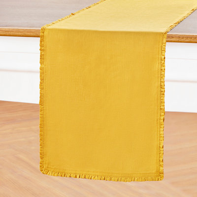 Juliette Ruffle - 100% Pure Linen Table Runner