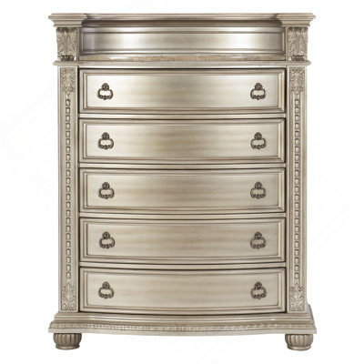 Classic Bedroom Elegant Chest Of Drawers Bedroom Furniture Unique Handles 1pc Chest