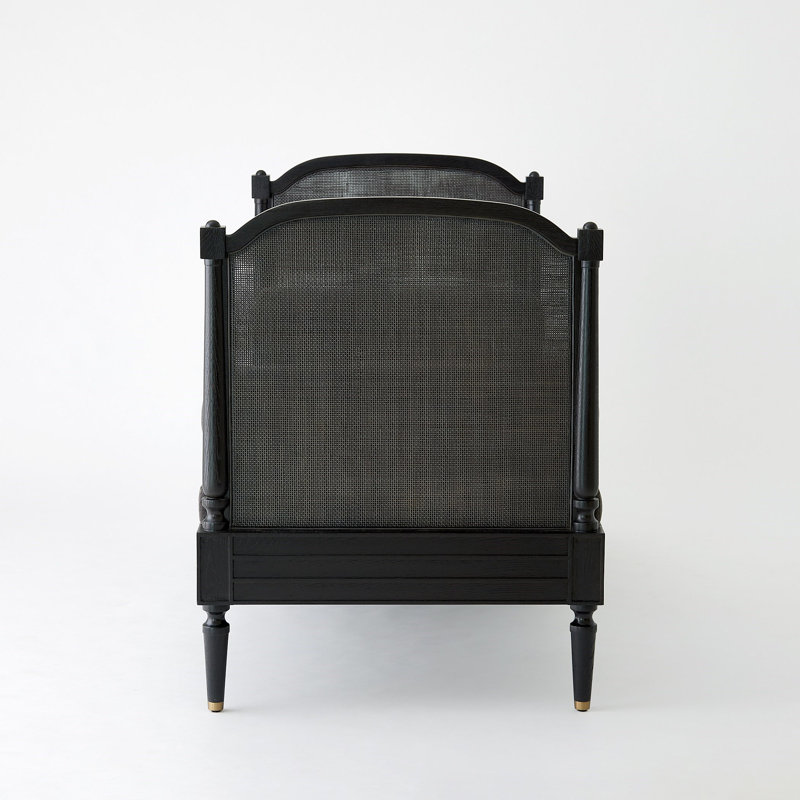 Josephine Daybed-Bleached Oak, Black, Black