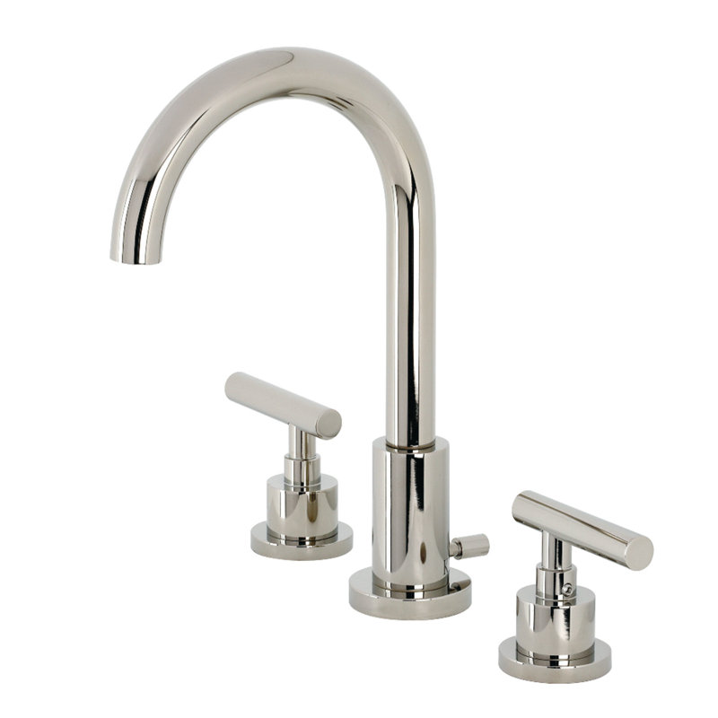 Robinet de salle de bain espacé Kingston Kingston, Nickel poli