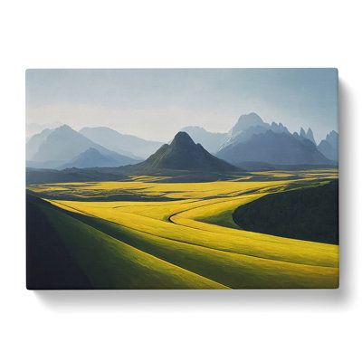 Passionate Mountain Landscape - Wrapped Canvas