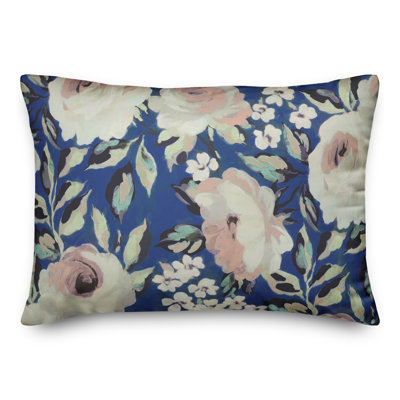 Floral Outdoor Throw Pillow