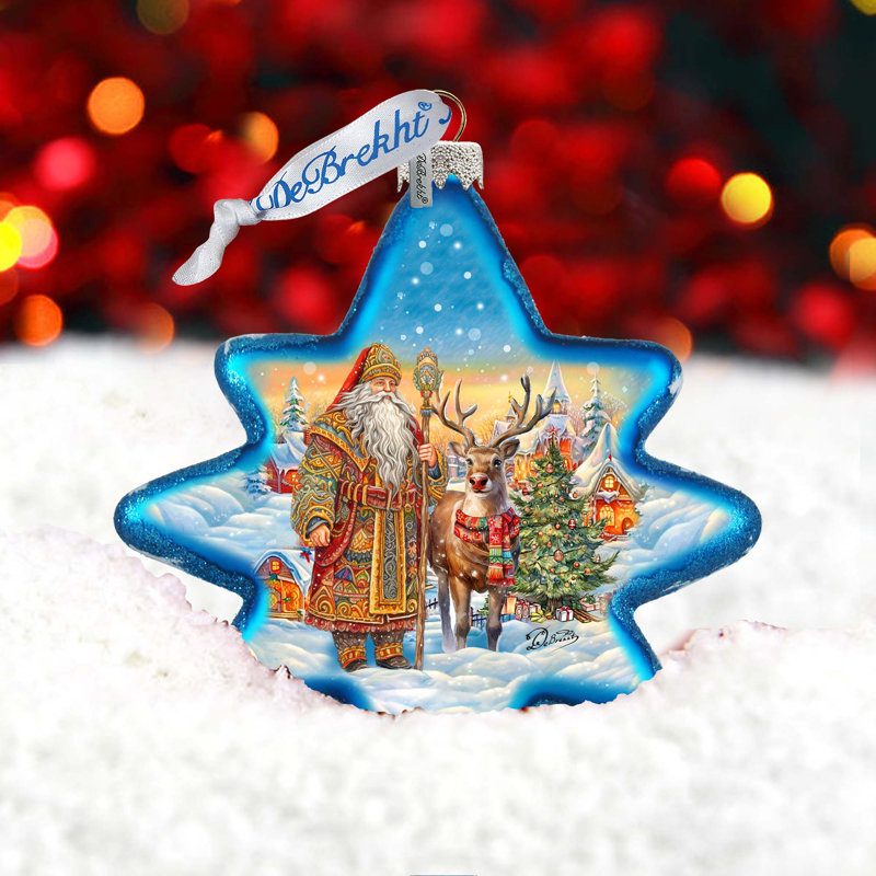 4'' Glass Hanging Figurine Ornament