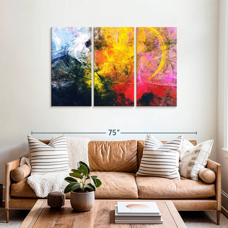 Avery Fiery Abstract, 36" H x 57" W