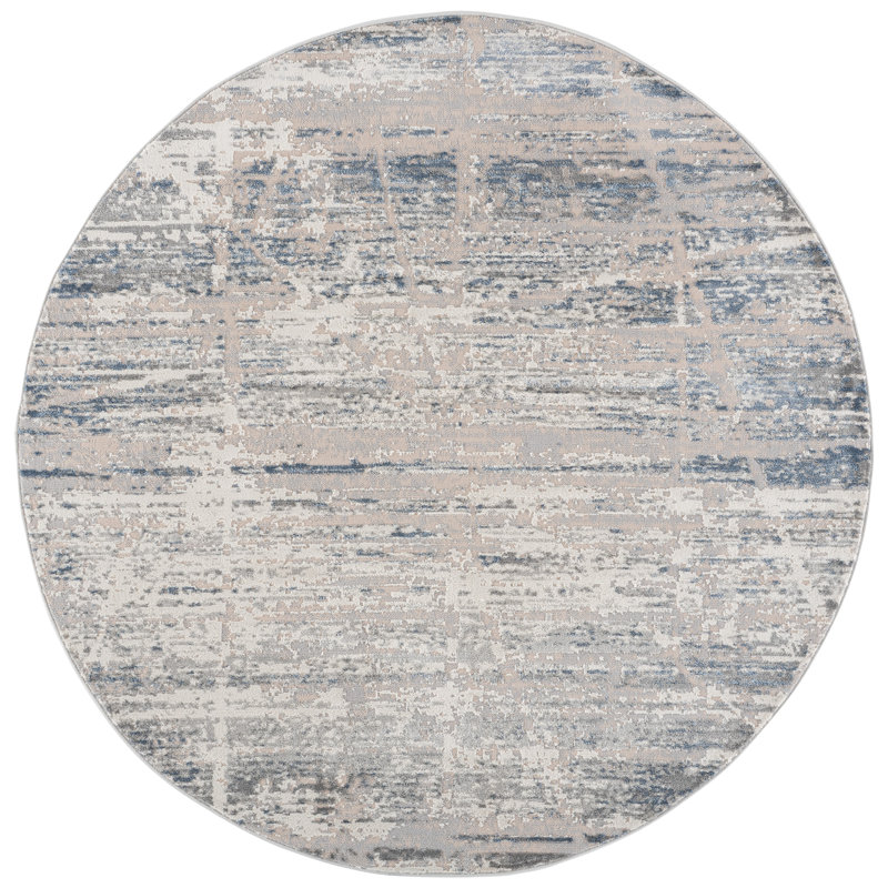 Palma 370 Performance Abstract Rug, 6'-7" X 6'-7" Round