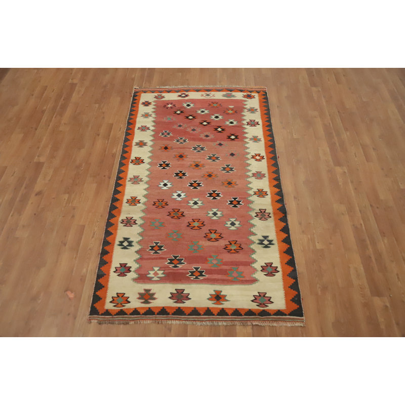 Tapis oriental kilim à teinture végétale 4 x 7