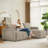 Luxurious Convertible Sectional Sofa Sleeper Sofa Bed with Reversible Chaise & Convenient Hidden Storage-2011468934