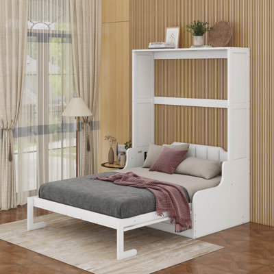 Grand lit escamotable mural avec coussin