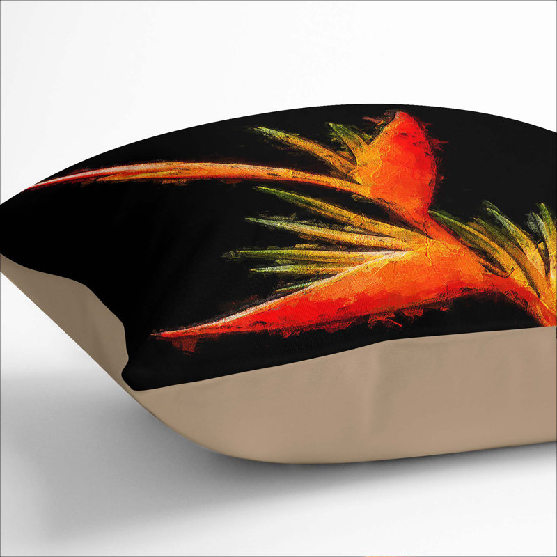 Floral Square Cushion, 40cm H x 40cm W x 15cm D, Stone