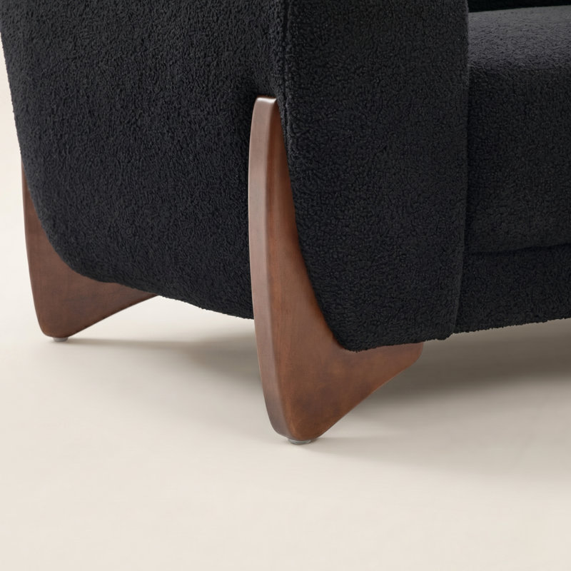Canapé moderne avec 3 coussins, Black