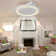 22Inch Modern Leafless Ceiling Fan With Remote Control Removable And Washable, Reversible Motor