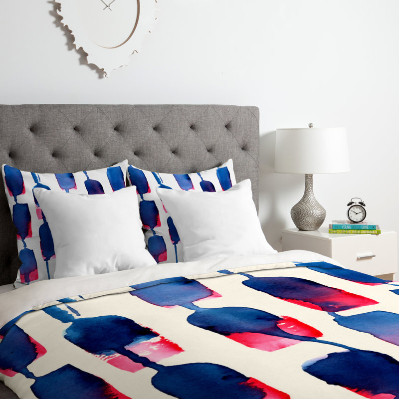 CMYKaren Polyester Abstract Duvet Cover, King Duvet Cover + 2 King Shams