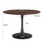 Table tulipe, 106 cm. Rond, bois naturel, stable et pour une utilisation quotidienne
