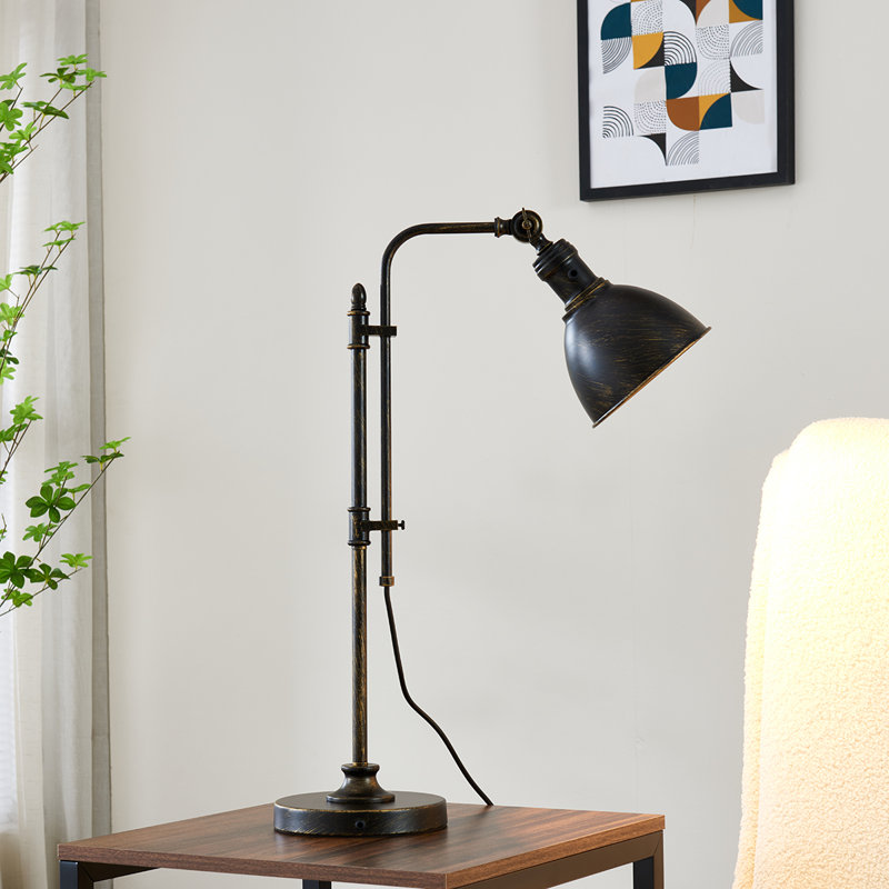Burak Industrial Adjustable Dimmable Bedside Office Desk Metal Table Lamp