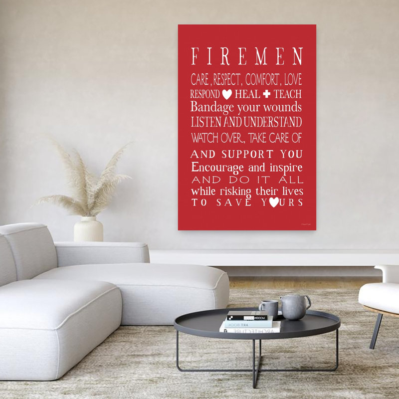 Firemen Abstract Contemporary Art, 60" H x 40" W