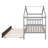Saunderton Wooden House Bed with Trundle-299217222-298050778