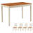 Pelaga 4 - Person Four Leg Dining Set-1490850542