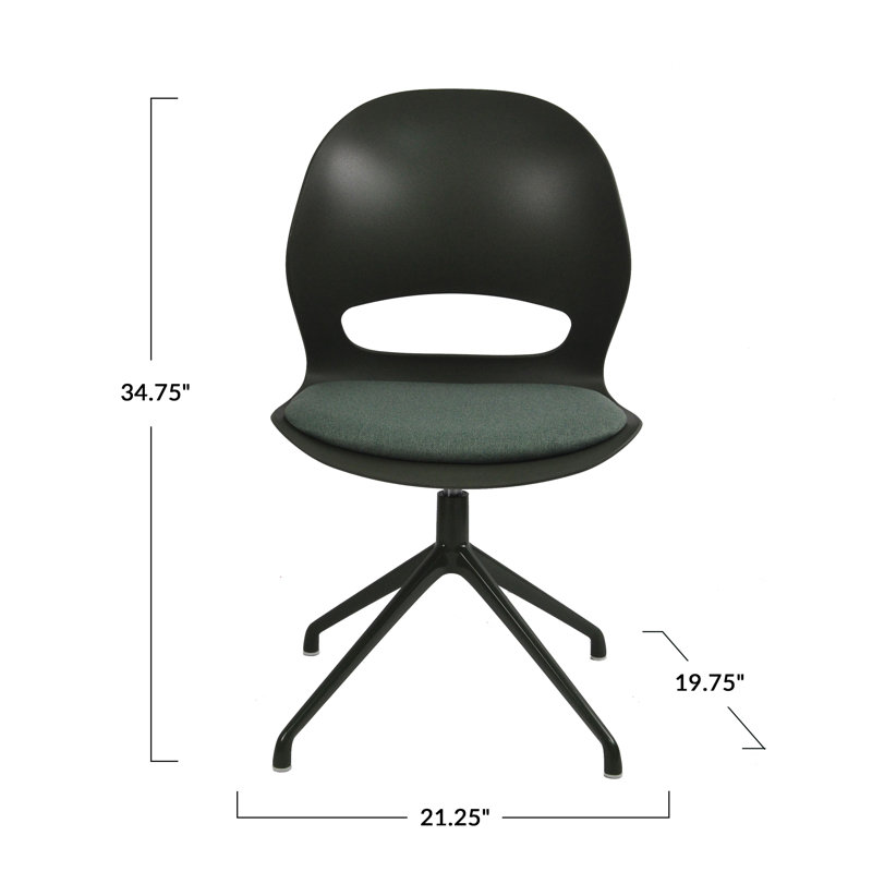 Chaise pivotante avec assise rembourrée