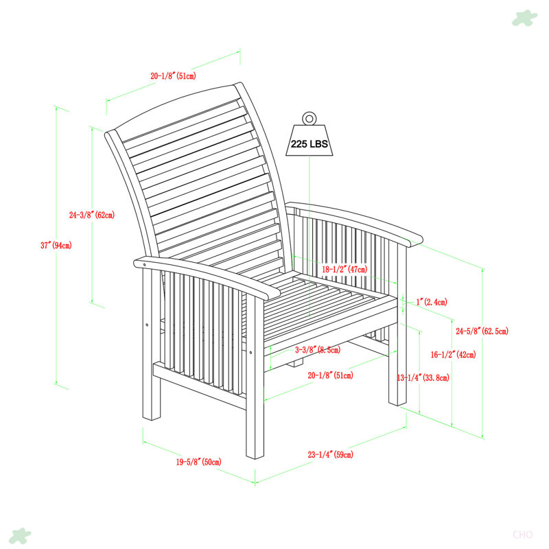 Chaises de patio à dossier à lattes avec coussins 2 pièces Modern, Kaki / brun foncé