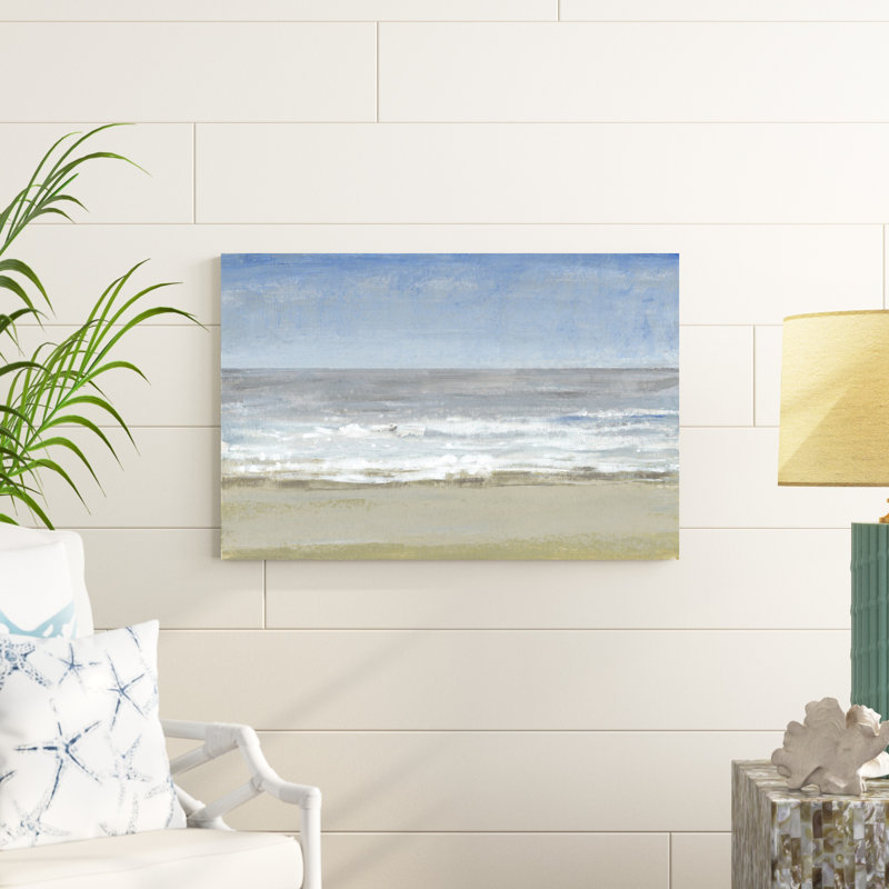 Jour de marche sur la plage I, H 24 po x l 36 po x P 1,25 po