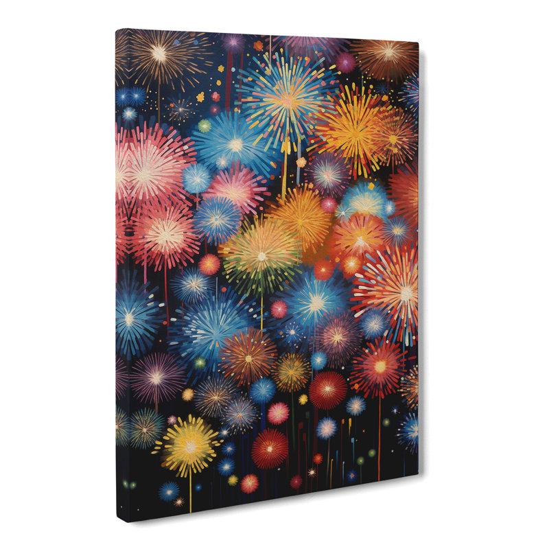 Fireworks Informel - Wrapped Canvas, 60cm H x 40cm W x 3cm D