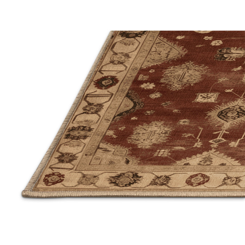 Tapis brun lavable à la machine, Rectangulaire 8 pi x 10 pi