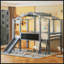 Lit mezzanine simple avec échelle et glissade