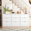 Commode 9 tiroirs, grande commode profonde, armoire de rangement en bois