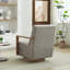 Chaise d'appoint pivotante moderne rembourrée avec accoudoirs en bois massif-131518024