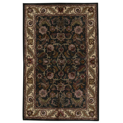 Hand-Knotted High-Quality Brown/Ivory/Black Area Rug
