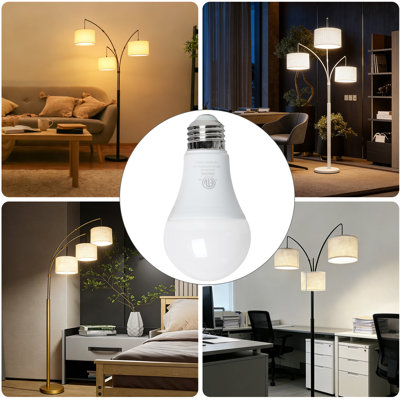 3 ampoules + 1 télécommande incluse, ampoule à DEL E26 de 27 W, 2700 lumens, minuterie, luminosité continue et gradation CCT 3000K-6500K, durée de vie CRI95,30000 heures