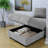Space-saving Sectionals, Polyester Upholstered Modern Sofa With Storage