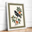 Bird Among Berries Botanical - Framed Print-510546939-510546937