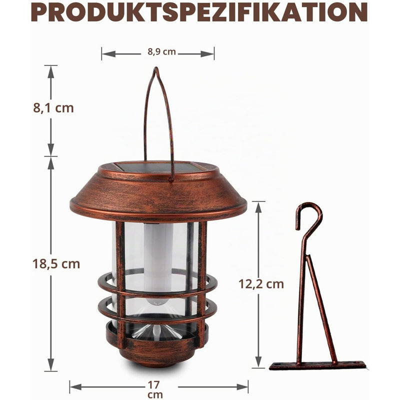 Lampe d'ambiance AWW 36 DEL à effet flamme, sans feu, pour jardin ou balcon.