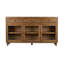 Console rustique moderne avec rangement en bois de pin massif rustique - 76 po