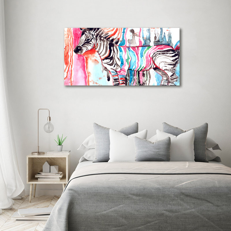 Colourful Zebra - Wrapped Canvas Print