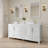 Riverford 72'' Fully Assembled Double Bathroom Vanity With Solid Surface White Granite Top